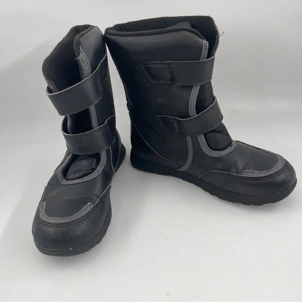 Rugged Outback Unisex Kids - SZ 2 Y - Black Hook & Loop Closure Winter Boots